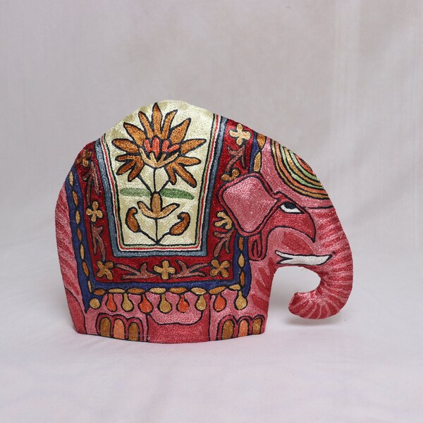 Kashmiri Elephant Tea Cozy Embroidered Tapestry Chain