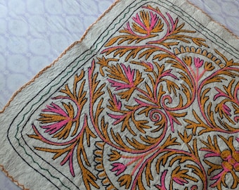 Indian Rug, Pure Wool Kashmiri Namda Rug 6x4 | Hand felted and embroidered area rug | Colorful Rug | Exotic Rug| Playful Rug