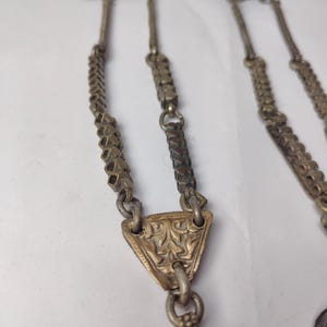 Collar cachemir vintage hecho a mano, joyería tribal antigua de plata alemana de Cachemira. imagen 4