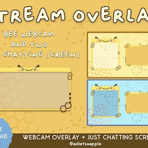 Nakładki na transmisję strumieniową Twitch Bee Webcam i Just Chatting