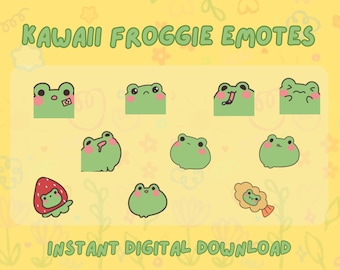 Kawaii Frog Emotes - Twitch, Youtube, Discord