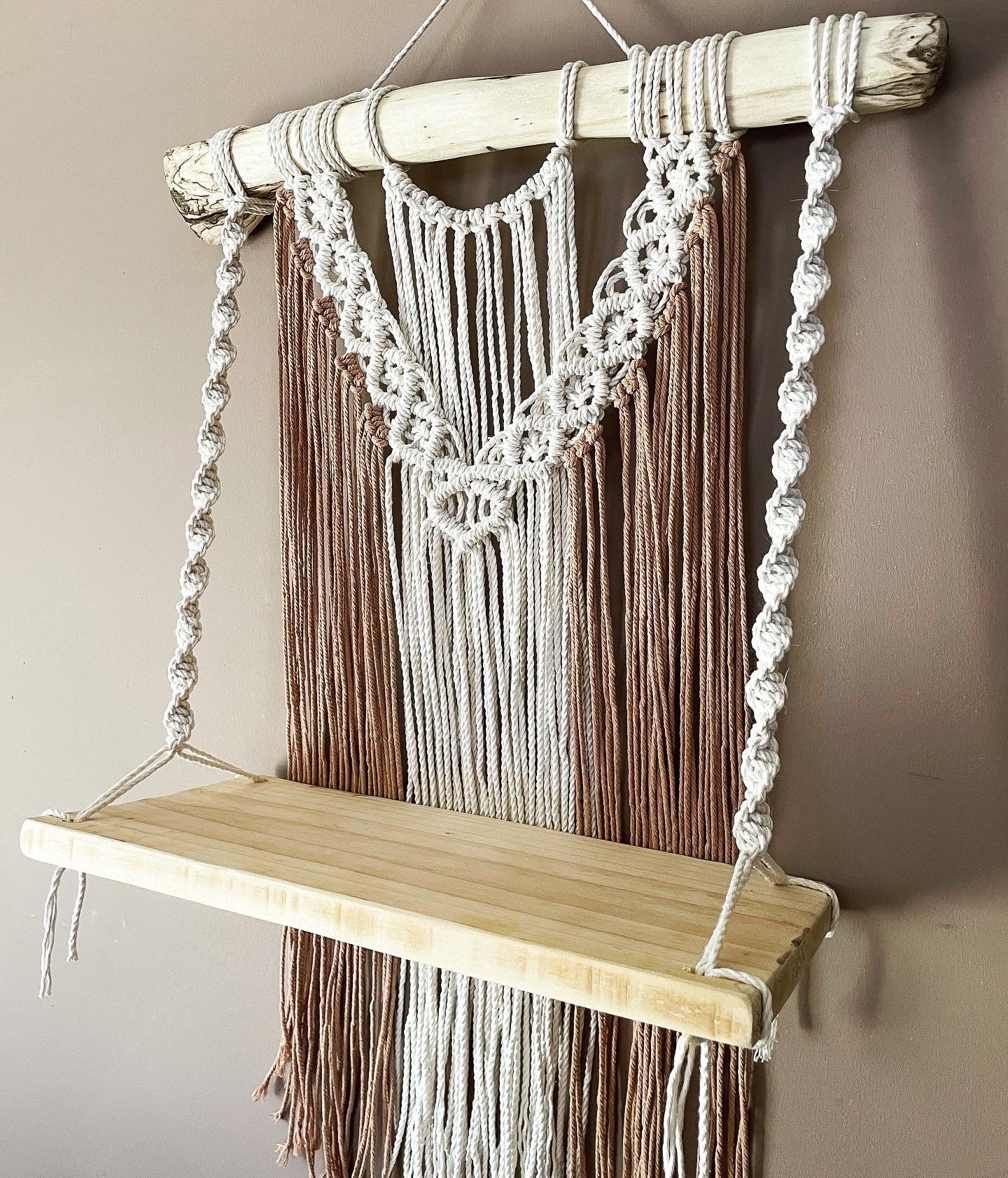 Étagère Macramé Bicolore