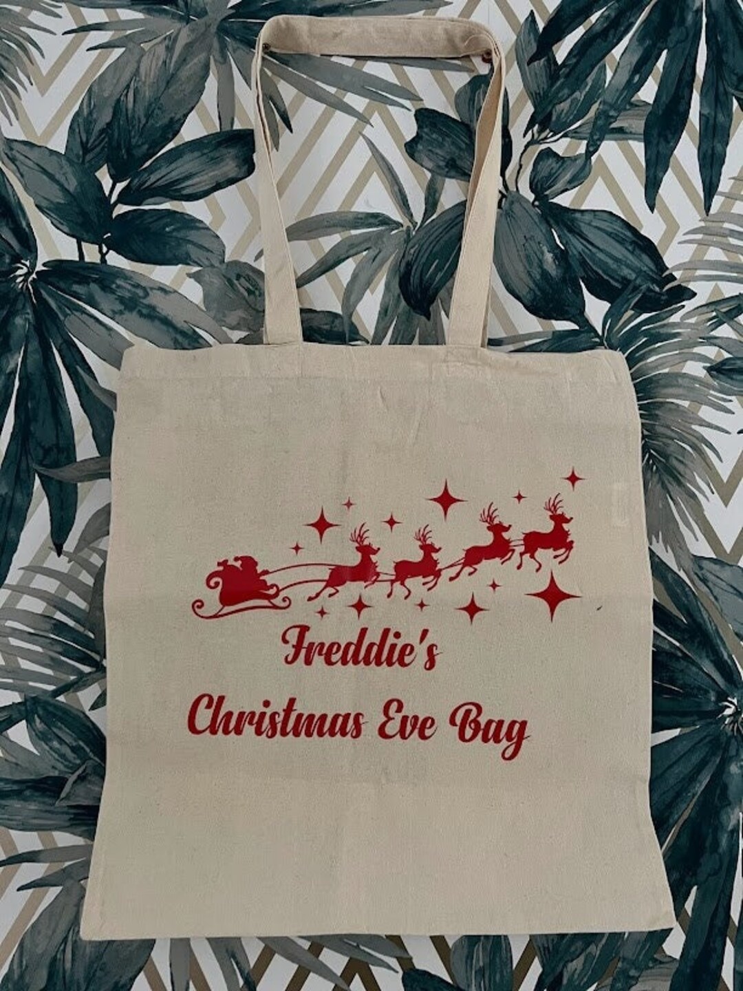 Personalised Christmas Eve Bag / Goodie Bag / Personalised Etsy UK