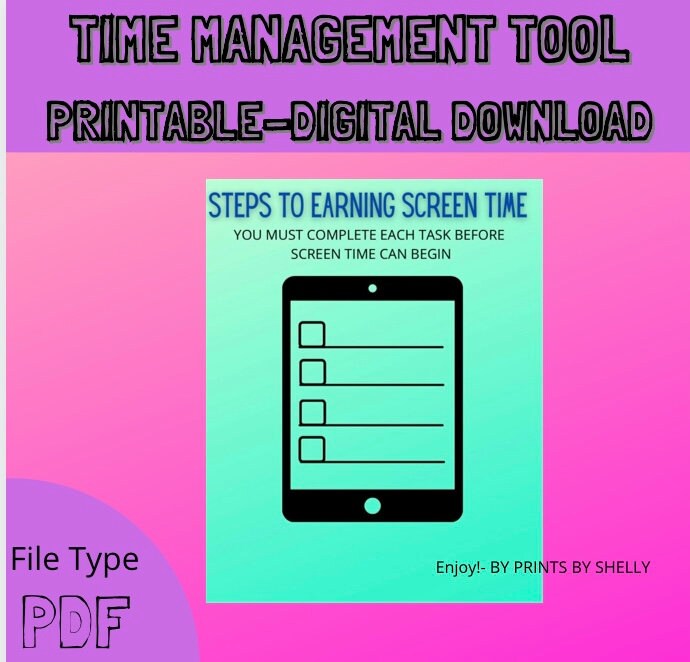 Executive Functioning, Time Management Tool, Home and School, Digital