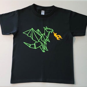 Origami Drachen T-Shirt für Kinder, Geburtstagsgeschenke für Jungen, Drachen Tshirt, Drachen für Mädchen, Geschenk für Buchliebhaber, Tween Jungen Geschenke, Kleinkind