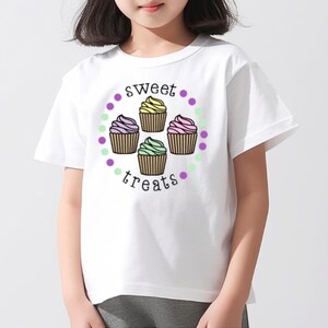 sweet treats pink cupcakes tshirts, baker girl gifts, birthday dessert shirt, cute cupcake girls shirt, baking shirt, cupcake lover gift