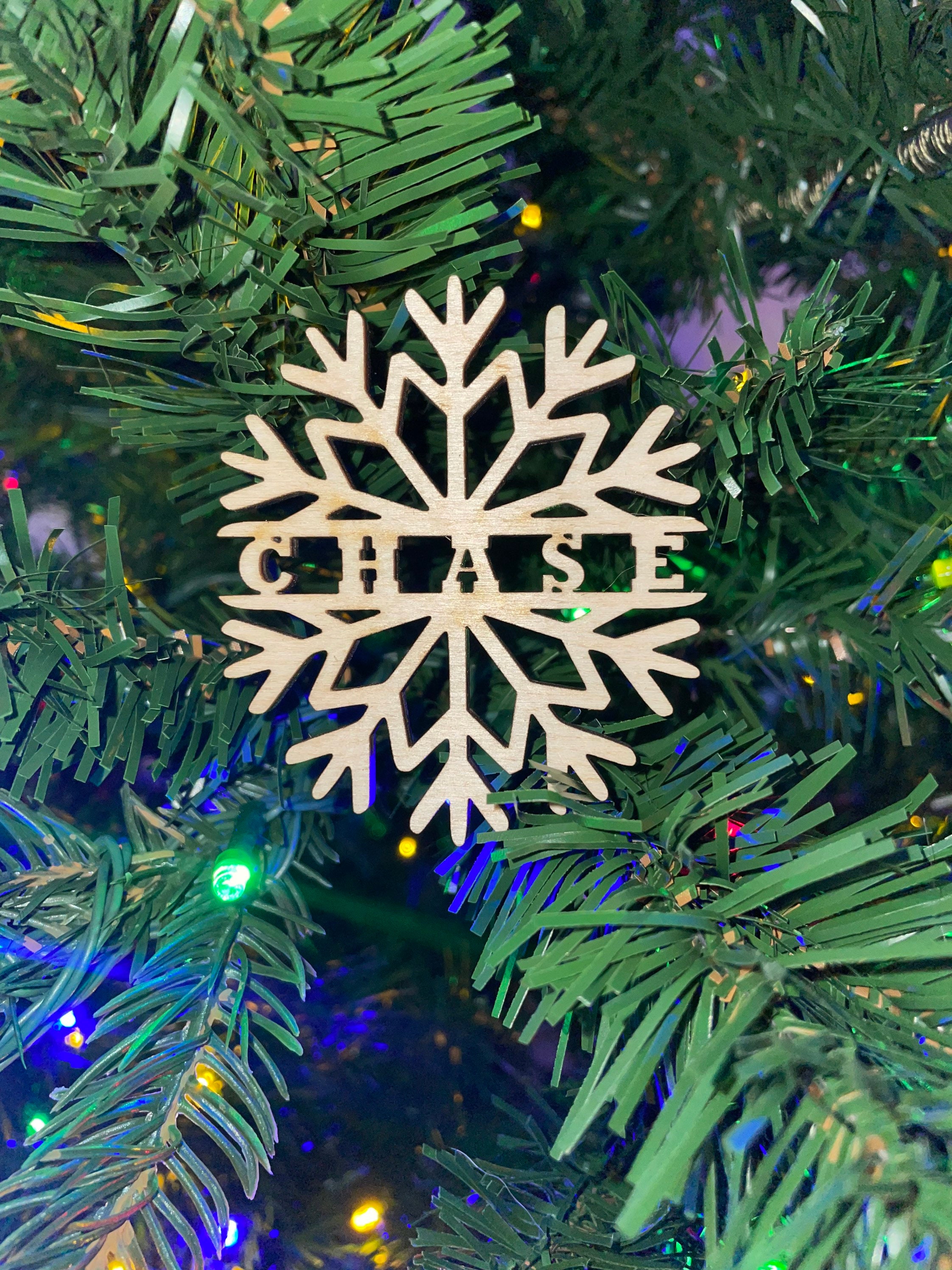 22” Wood Metal Snowflake Ornament - Large
