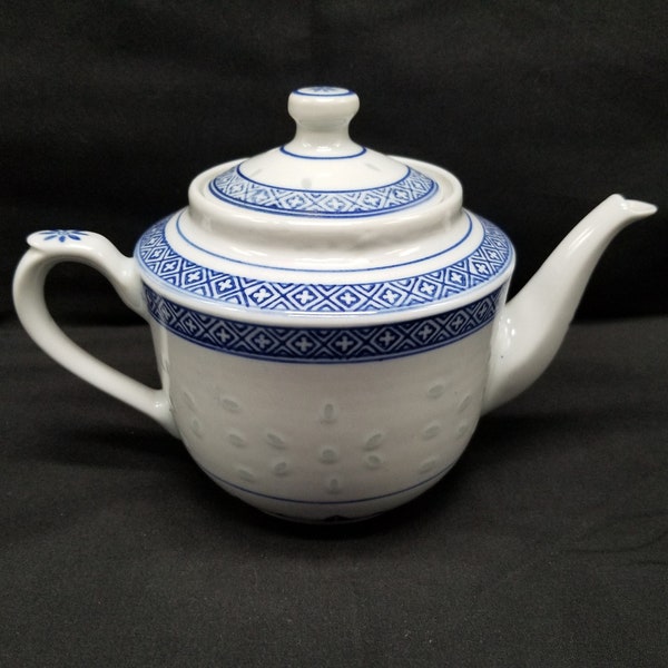Vintage Jing De Zhen Rice Grain Pattern Teapot