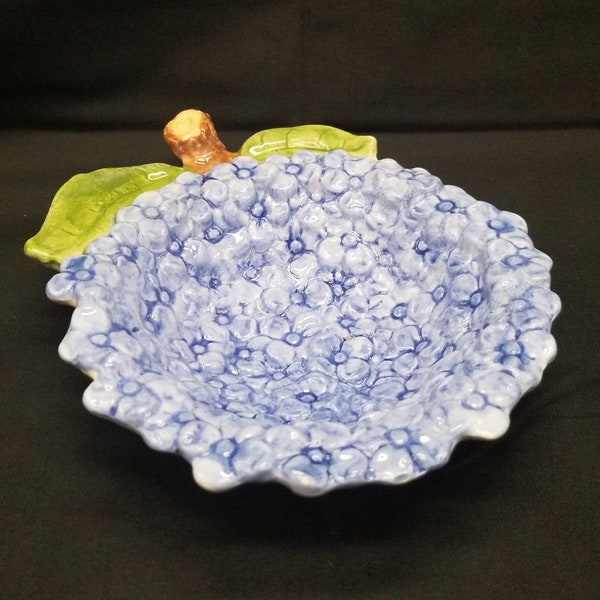 Blue Hydrangea Ceramic Trinket Dish