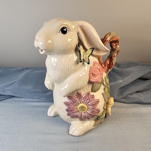 Fitz and Floyd Bunny Pitcher - Etsy