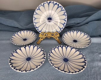 5 Piece Floral Sauce Plates