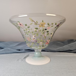 Hand Painted Pedestal Bowl