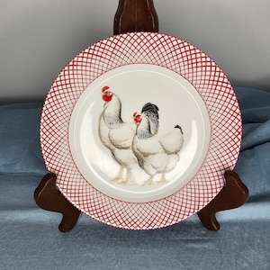 Rooster & Hen Plate by The Haldon Group