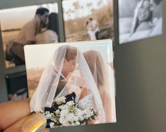 Magneti con foto personalizzati - Magneti da frigorifero personalizzati, regali per matrimoni e neonati, regali per la festa della mamma, regali per la famiglia e gli amici, magneti con foto 2X2