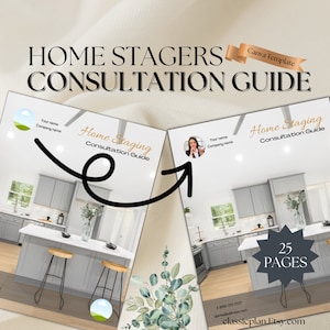 HOME STAGING Workbook & Stagers Consultation Report Forms, pre-listing Sellers Checklist, Digital Printable Worksheets, Edit Canva Template