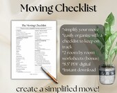 MOVING CHECKLIST printable moving guide to simplify moving to do list packing for smooth & organized real estate move PDF instant download