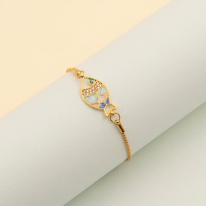 Lucky Fish Bracelet, Beach Wedding Bracelet, Gift for Bridesmaid, Friendship Bracelet, Free Shipping