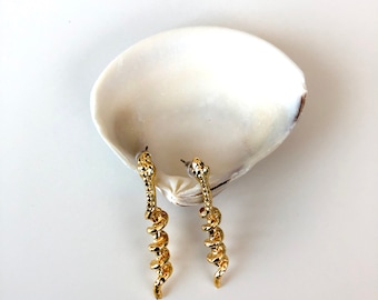 Sassy Snake Earrings, Handmade Dangle Earrings, Statement Earrings, Free Shipping