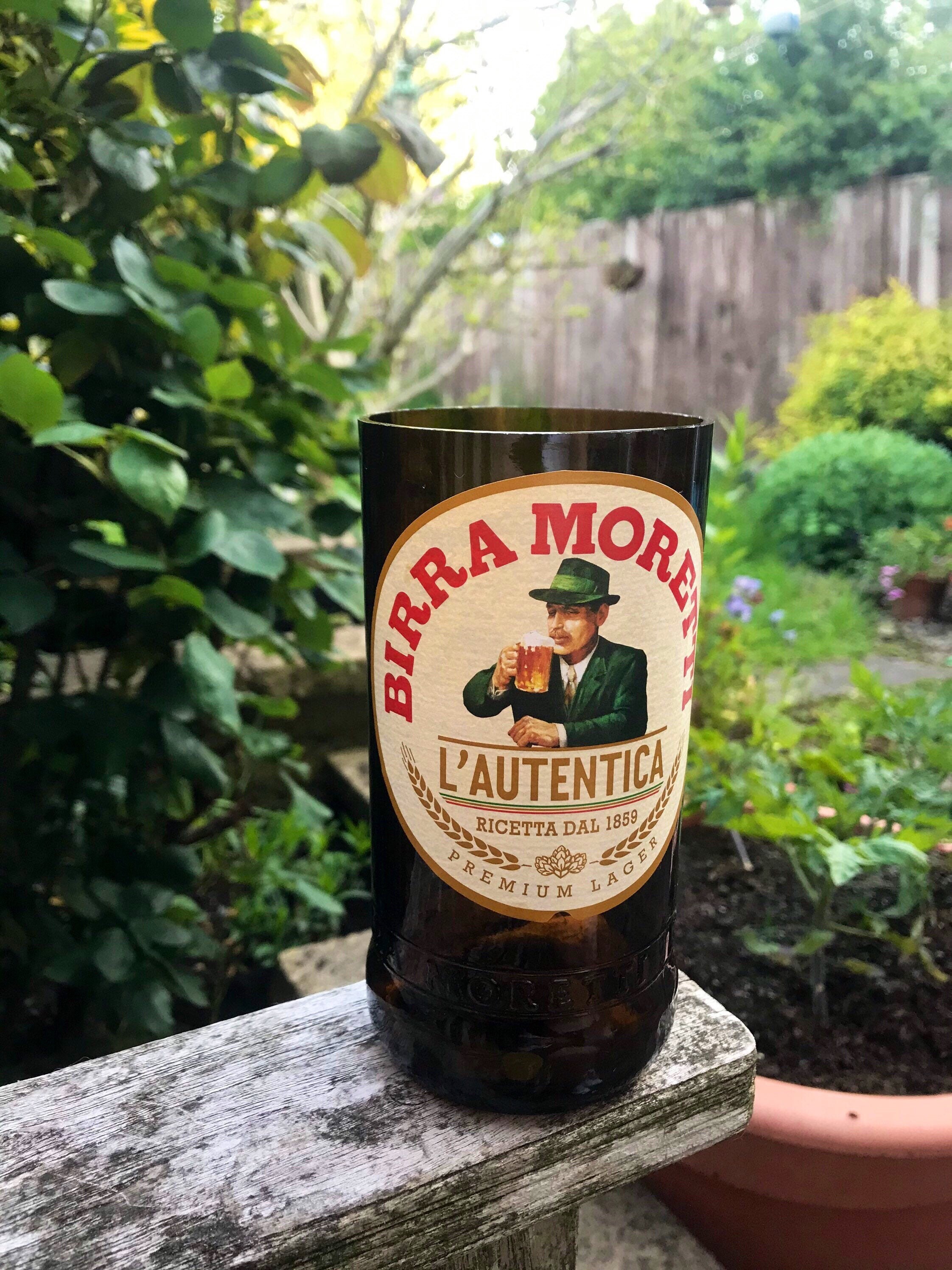 Upcycled Handmade Birra Moretti Bottle Glass Unique Gift For Etsy