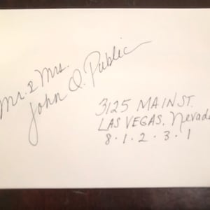 Sobres escritos a mano personalizados, tarjetas, cartas