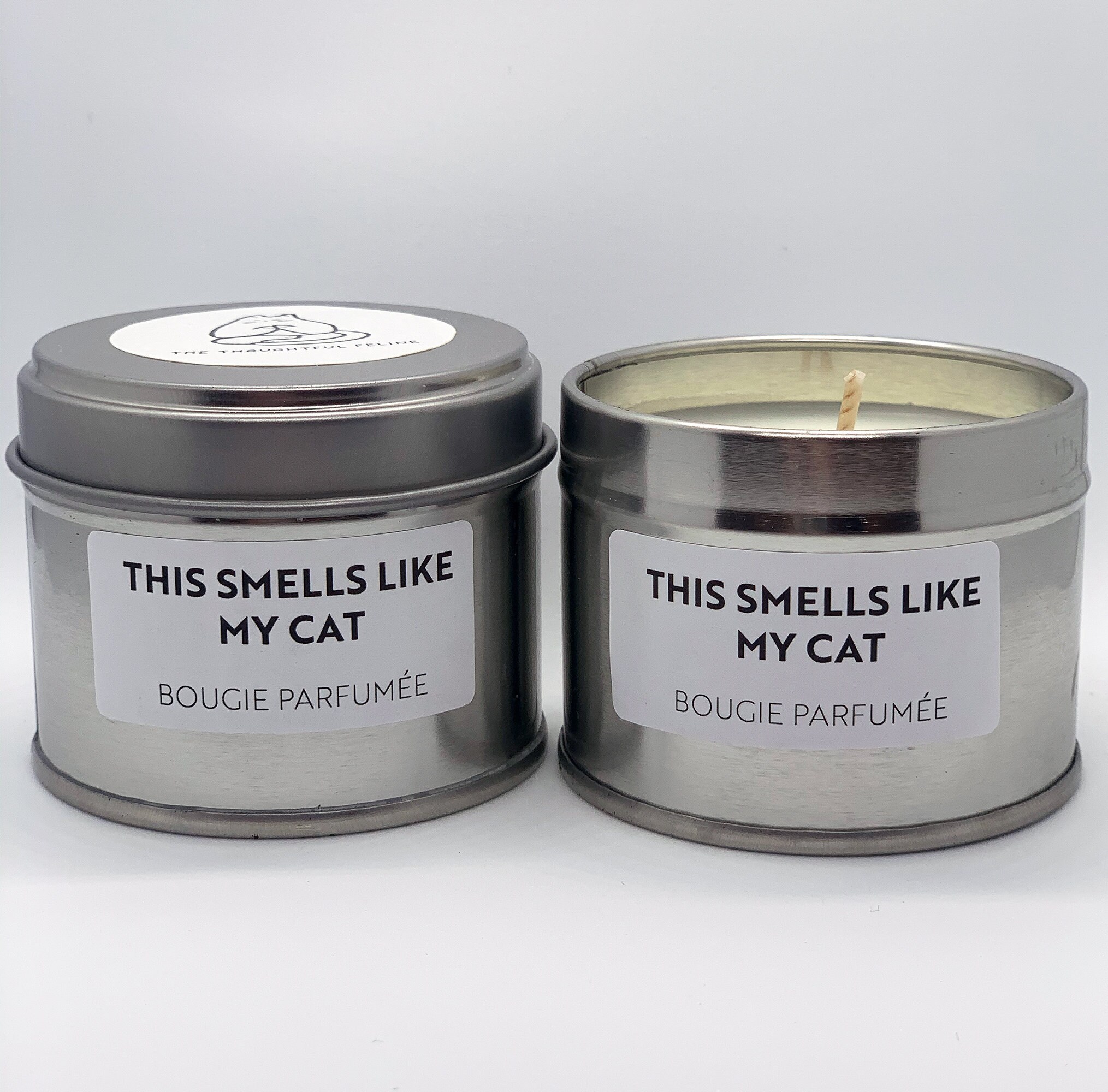 This smells like my cat candle Etsy