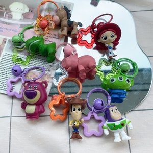 Handmade | Cartoon | Cute | Doll | Woody | Jessie | Lotso | Rex | Buzz Lightyear | Aliens | Hamm | Bullseye Keychains