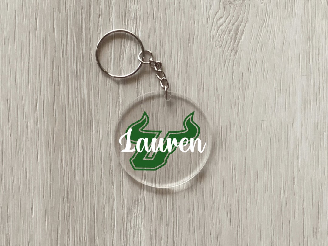 Personalized College Theme Acrylic Keychain With Name - Name Keychain ...