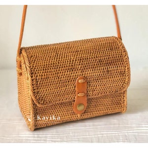 Sling Rattan Bags, Shoulder Bags, Shoulder Bags,  Gift for mom, Summer Purse, Crossbody Bags,Gift For mom