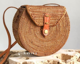 Sling Rattan Bags, Summer Purse, Crossbody woven Bags, Holiday Bags, Birthday Gift, Women Bags, Gift For Women, Wedding Gift