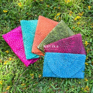 Carteira trançada colorida de Bali - Artesanato natural e elegante de Bali, bolsa de tecido, bolsa envelope, presente para a mãe, presente para ela, presente para a mãe