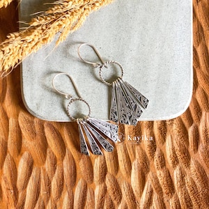 Pendientes de plata de ley Bali Teardrops, plata 925, joyería hecha a mano de Bali, regalo de cumpleaños, pendientes balineses, regalo para mujeres, regalo de bodas