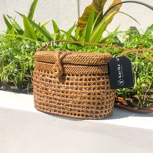 Rattan Glas Crossbody Taschen, balinesische Tasche, Boho Tasche, Sling Bag, Geschenk für Frauen, Hochzeitsgeschenk, Valentinstag Geschenk, personalisiertes Geschenk