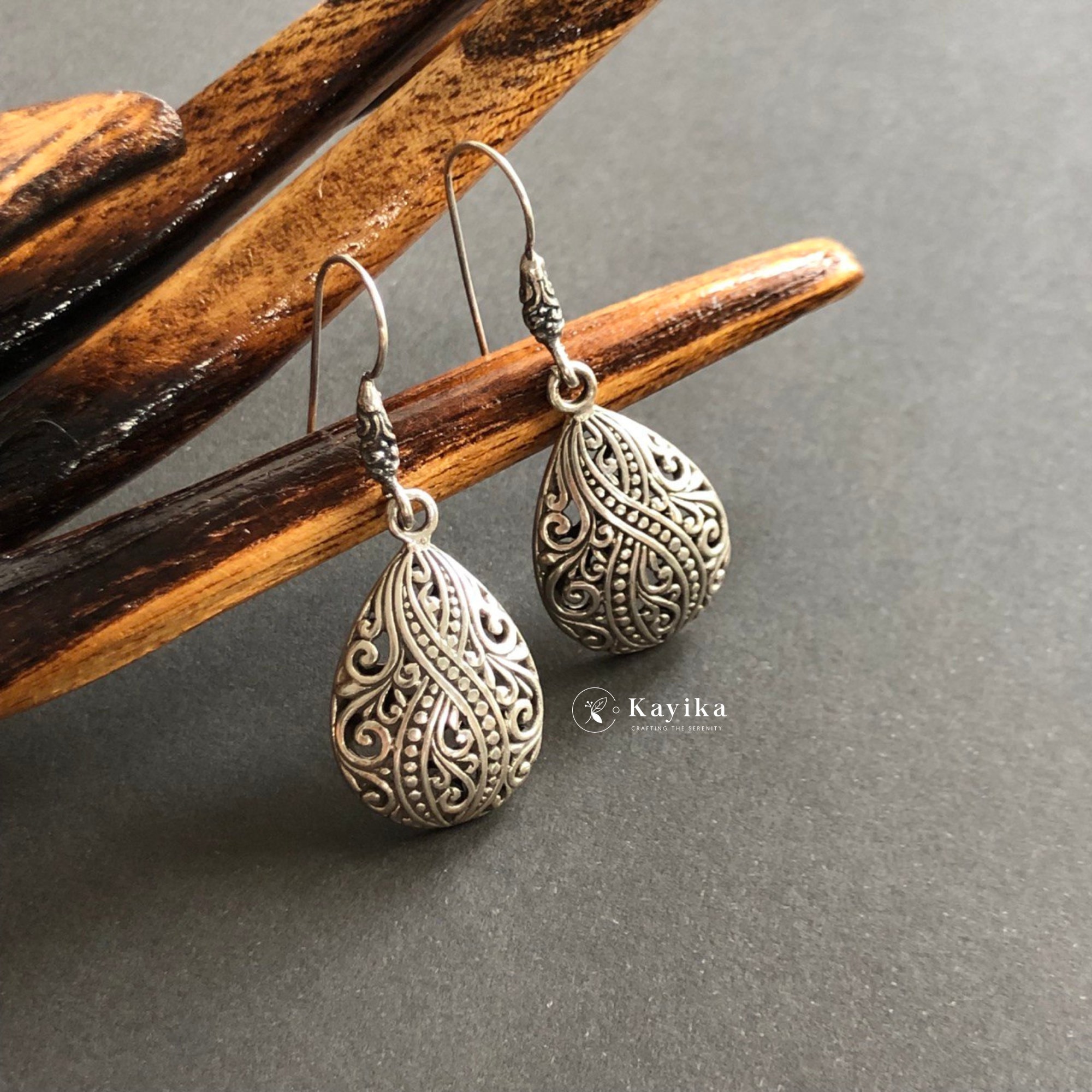 Sterling Silver Axe Filigree Earring Sterling Silver Axe Filigree Earring