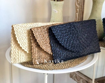 Straw Clutch or Clutch for various events, Woven Purse, Envelope Purse, Gift For Mom,  Gift for Her, Gift For Women, Wedding Gift