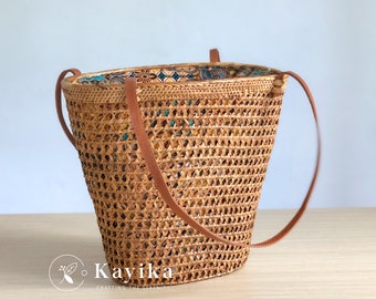 Net Rattan Tote Bags - Perfect for Summer & Travel, Straw Bags, Women Handwoven Bags, Shoulder Bag, Gift For Women, Gift for Mom