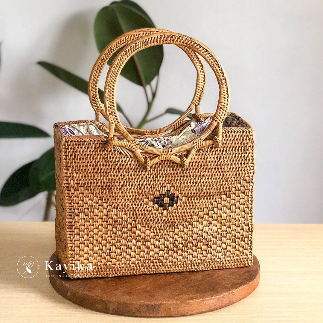 SALE Top Handle Rattan Bags, Handwoven Bags, Luxury Rattan Top
