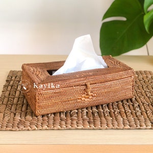 Handmade Rattan Tissue Box - Handmade Rattan Tissue Cover, Rattan Box, Home Decoration, Storage Box, Table Tissue Box, Gift for Mom