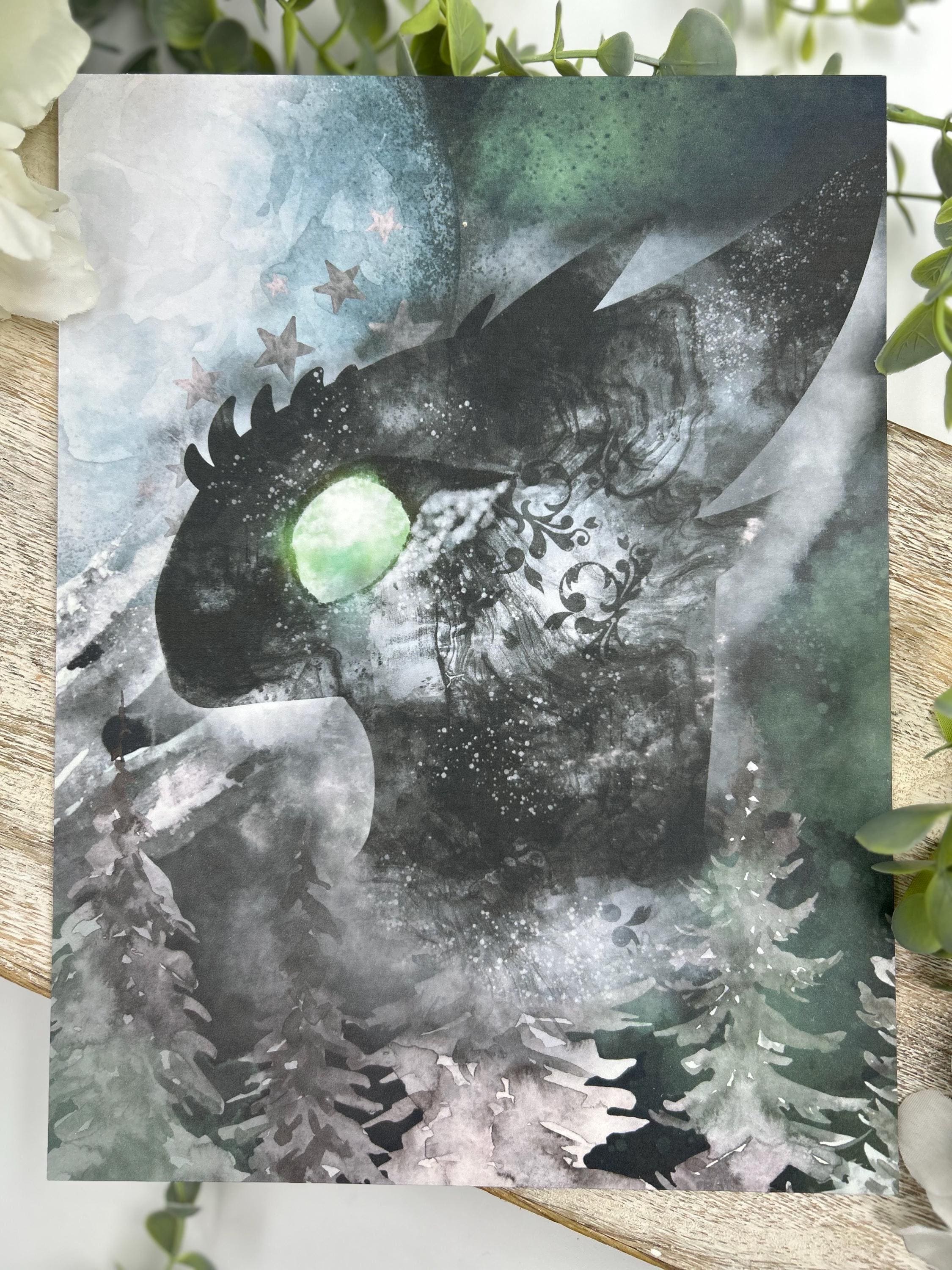 How to Train your Dragon TOOTHLESS art print and sticker art bundle! dragon, fantasy, art print, stickers