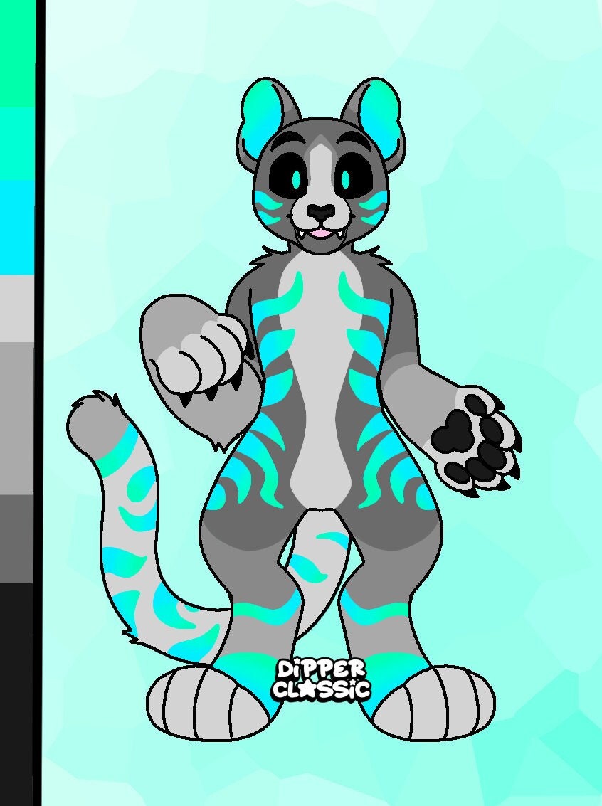 Prismatic Puma Furry Adopt Etsy