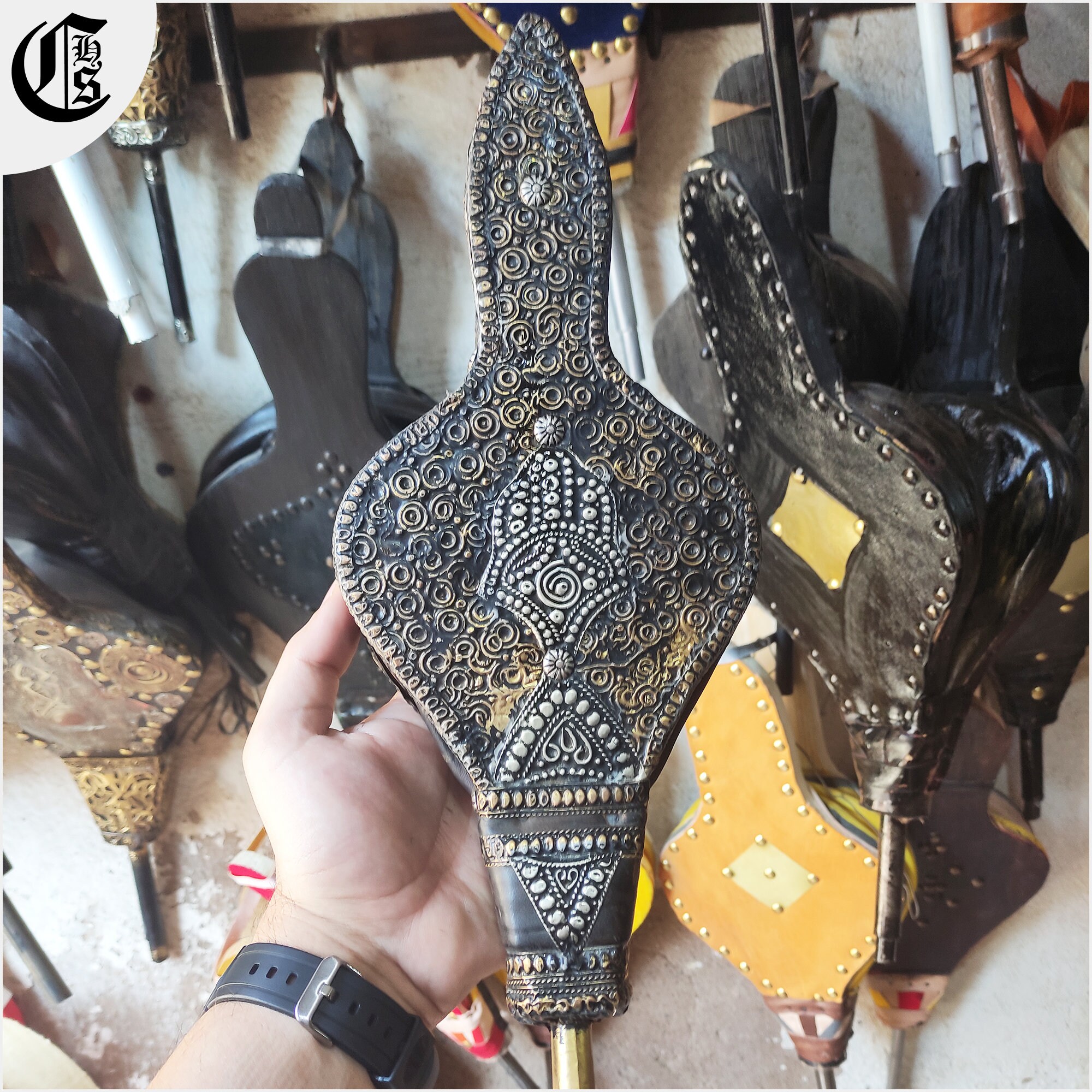 Fireplace Bellows Rare Handemade Unique Moroccan Vintage Bellow