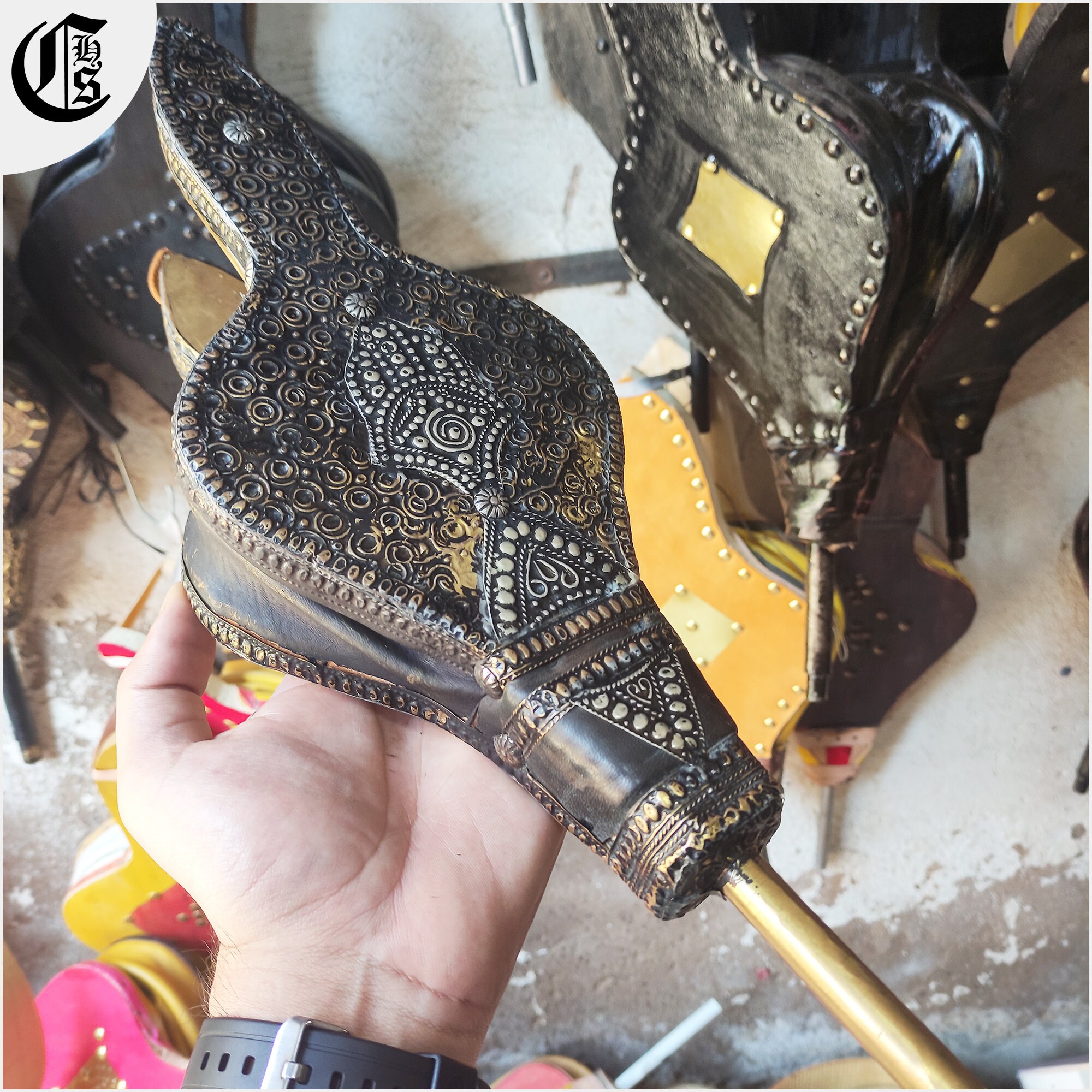 Fireplace Bellows Rare Handemade Unique Moroccan Vintage Bellow