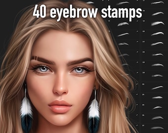 Eyebrow stamps brush set FOR PROCREATE