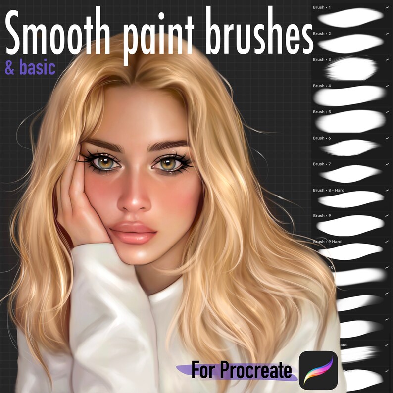 Smooth & Basic Brush Set for Procreate - Etsy