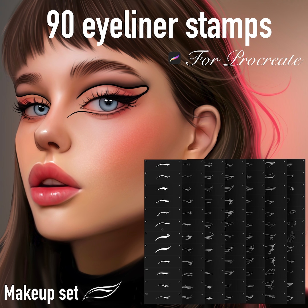 Eyeliner Stamps Brushes for Procreate Etsy