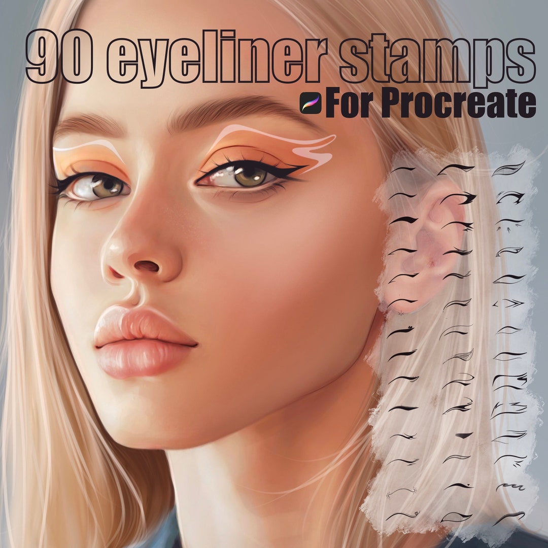 Eyeliner Stamps Brushes for Procreate Etsy