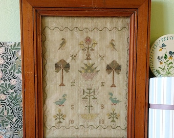 1803 English Reproduction Cross Stitch Sampler Pattern - PDF Instand Download