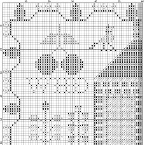 May include: Black and white pixel art design featuring a heart, circles, and the word "PROUD" in a banner. The design is surrounded by a grid of squares.