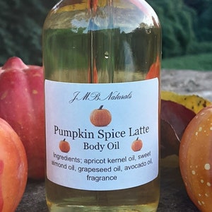 Pumpkin Spice Latte Body Oil| Natural Skincare| Gift| Vegan