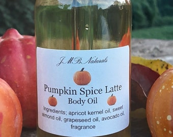 Pumpkin Spice Latte Body Oil| Natural Skincare| Gift| Vegan