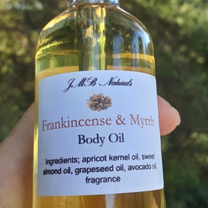 Frankincense & Myrrh Body Oil: Vegan Natural Skincare